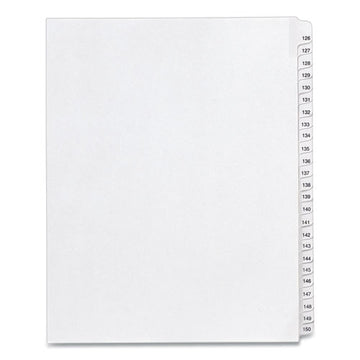 Avery® Preprinted Legal Exhibit Side Tab Index Dividers, Allstate Style, 25-tab, 126 To 150, 11 X 8.5, White, 1 Set, (1706) freeshipping - TVN Wholesale